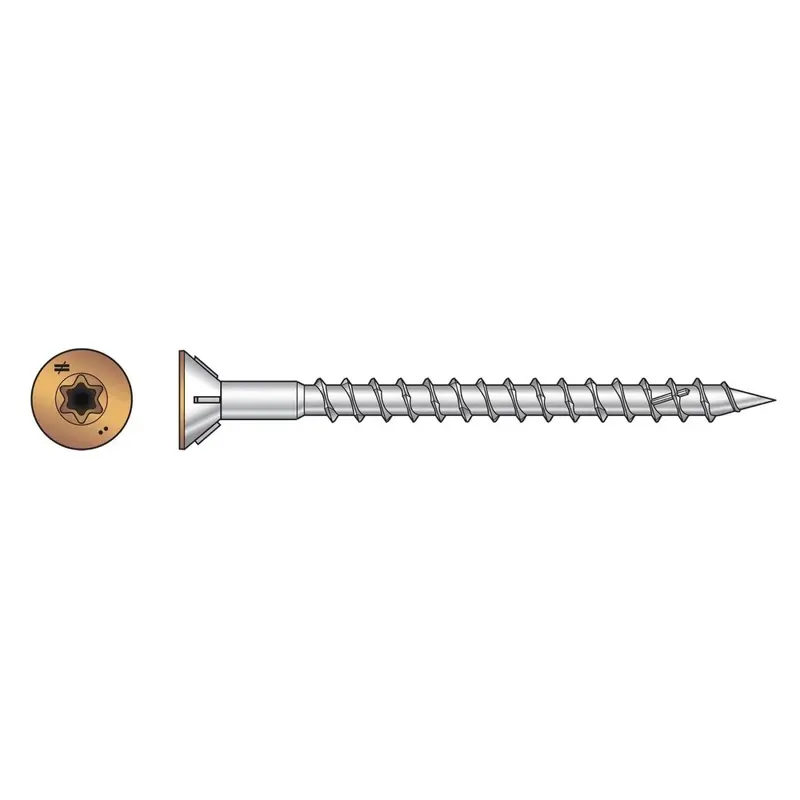 #10 X 3" Trim-Head Dwp Deck Screw – T-25 Drive, Type 305 Stainless, Tan, 1750-Pack 1