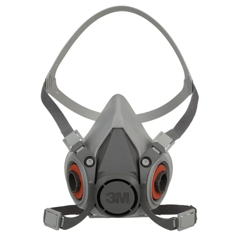 3M 07025 6200 Half-Face Respirator – Medium Fit, Bayonet Connection, Dual Airline Ready (24-Pack) 1
