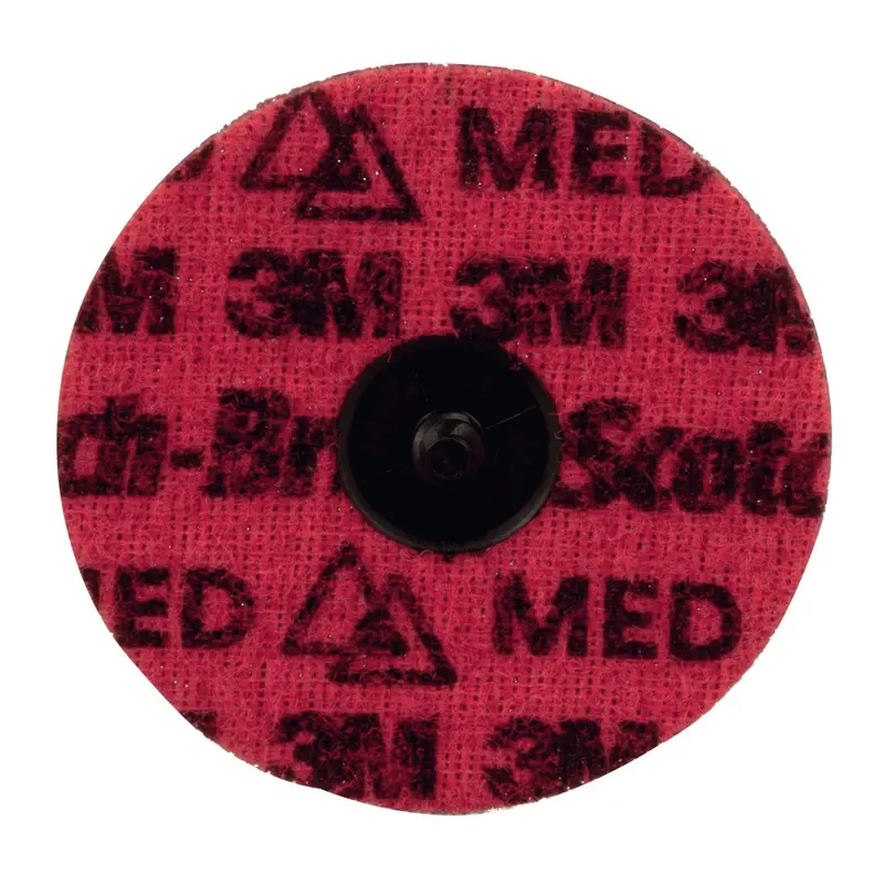 3M 89281 Scotch-Brite Roloc Tr Medium Red Precision Surface Conditioning Disc – 4 Inch, 100-Pack 1