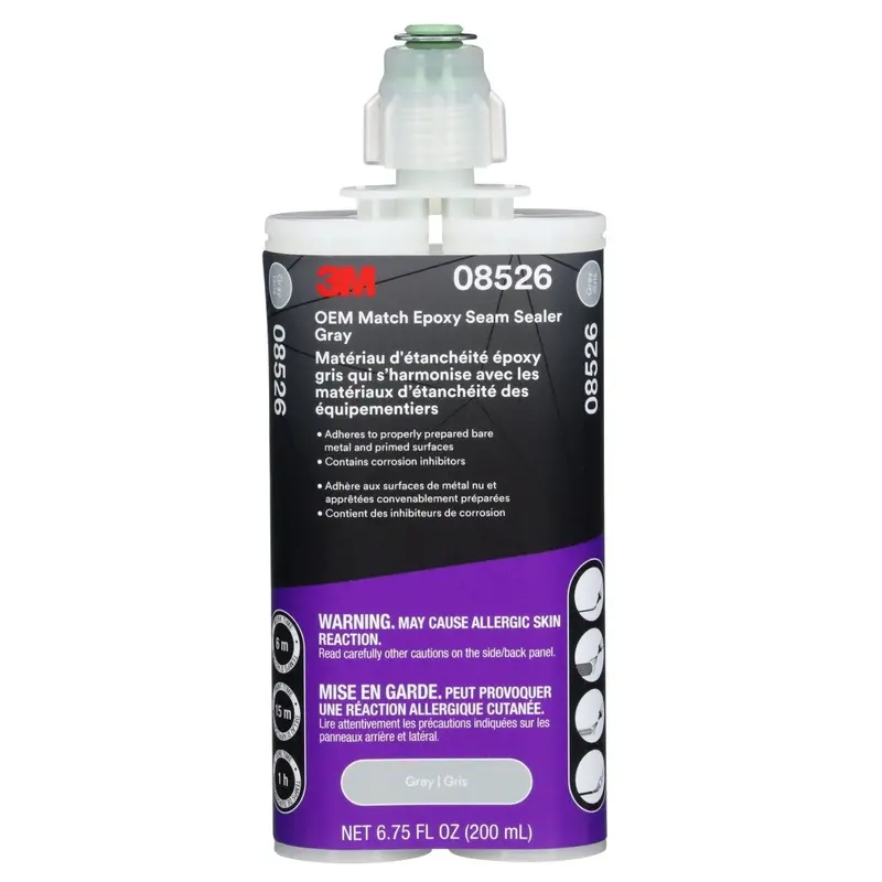 3M Oem Match Gray Epoxy Seam Sealer – 200 Ml Dual-Component Cartridge, 6-Unit Pack 1