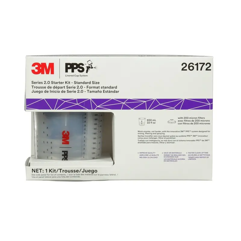 3M Pps 2.0 Starter Kit – 22 Fl Oz (650 Ml) Cup, Lids, Liners & 200-Micron Filter (Gray), 2-Pack 1