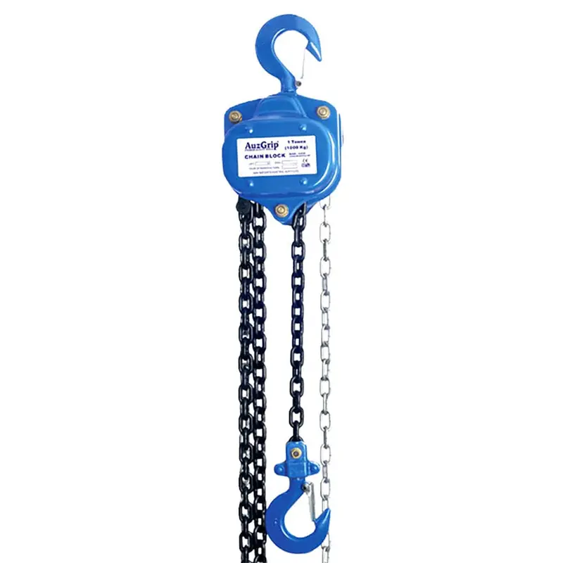 Auzgrip A18111 Manual Chain Block Hoist – 1000Kg (1-Ton) X 6M Load Capacity, Geared Lifting Mechanism 1