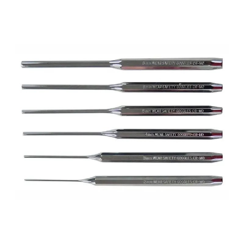 Auzgrip A71400 6-Piece Extended-Length Pin Punch Set – 200Mm Shaft 1