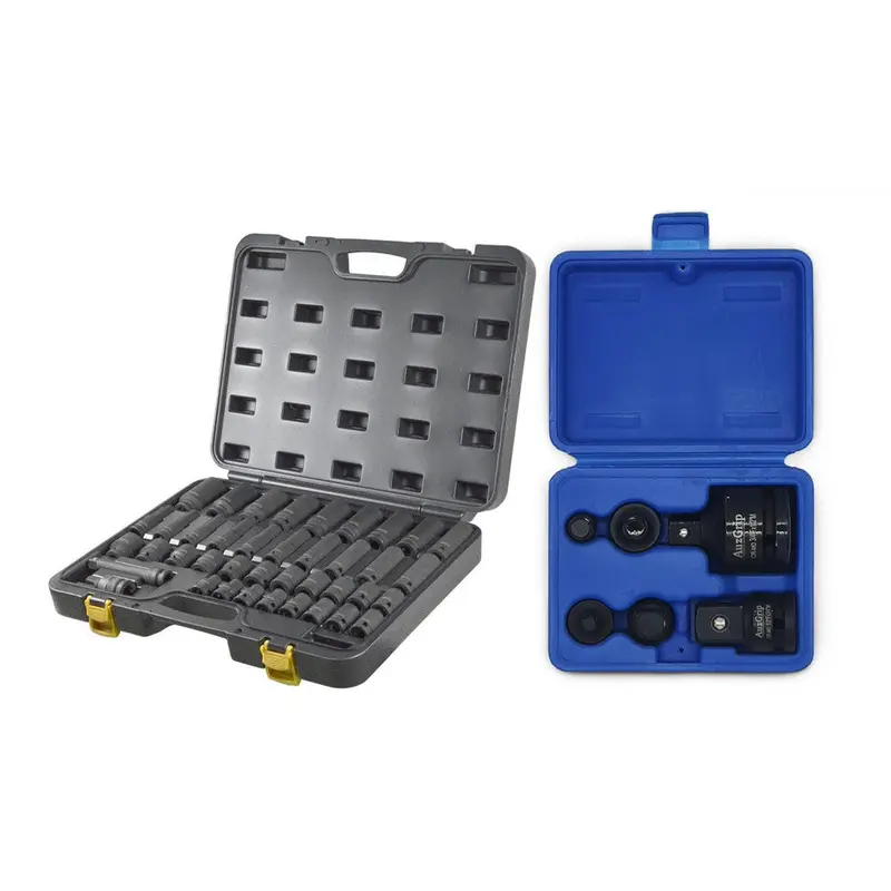 Auzgrip A84618 34-Piece Sae Impact Socket Set + A68000 Universal Adapter Kit 1