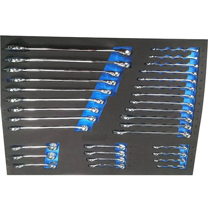 Auzgrip A89606 32-Piece Metric Combination Wrench Kit With Eva Foam Organizer Tray 1