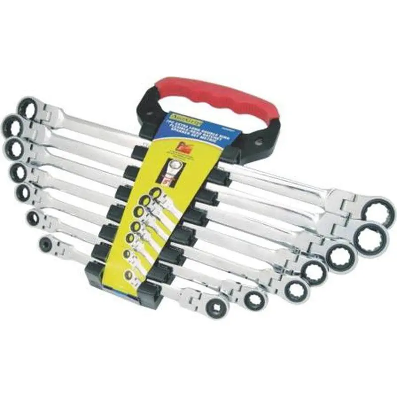 Auzgrip A89801 7-Piece Metric Flexible Double-Ring Ratchet Wrench Set 1