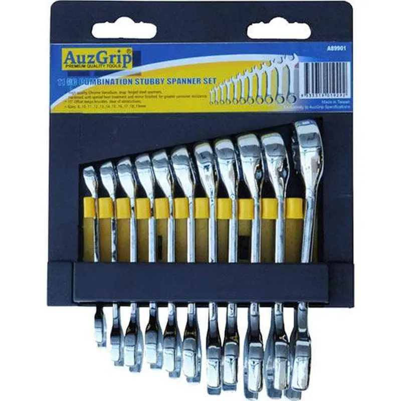 Auzgrip A89901 11-Piece Metric Stubby Combination Wrench Kit 1