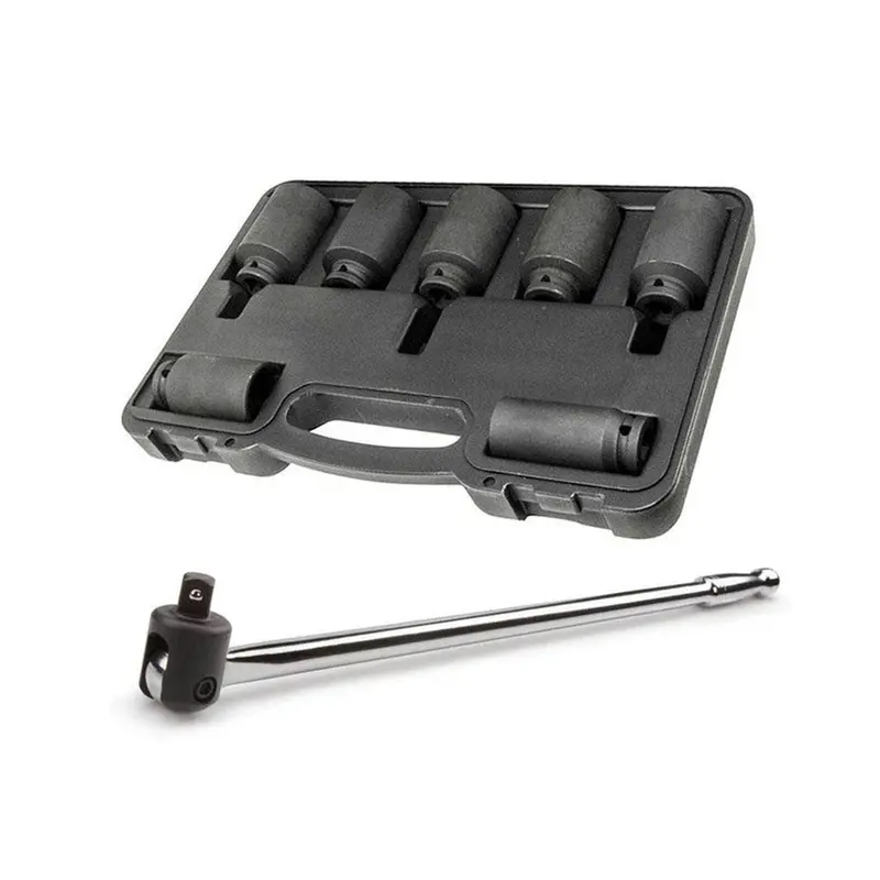 Auzgrip Hub Nut Impact Socket & Breaker Bar Set – A84403 (7Pc) + A67300 1