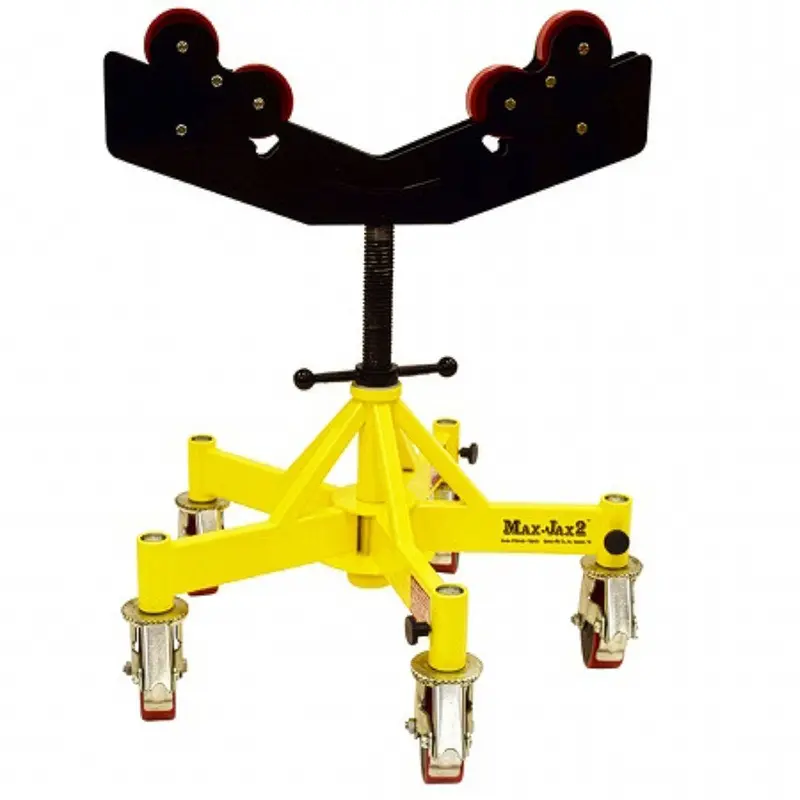 Bb Sumner Lo Max Jax 2-Pipe Fabrication Stand Kit – V-Head Design With Rocking Steel-Wheel Casters 1