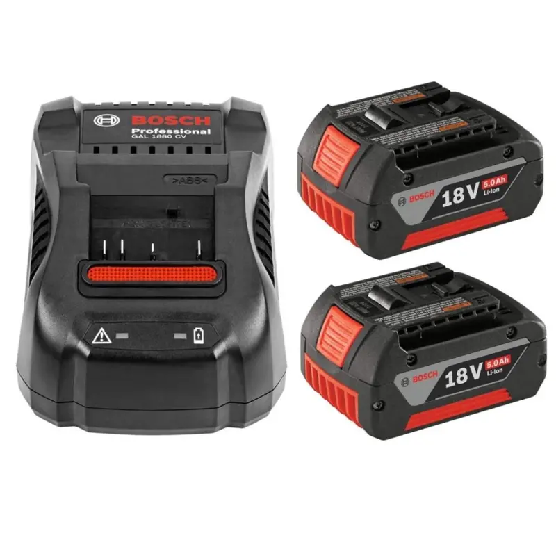 Bosch 1600A00B8K 18V Starter Set – 2× Gba 5.0Ah Coolpack Batteries + Gal 1880 Cv Charger 1