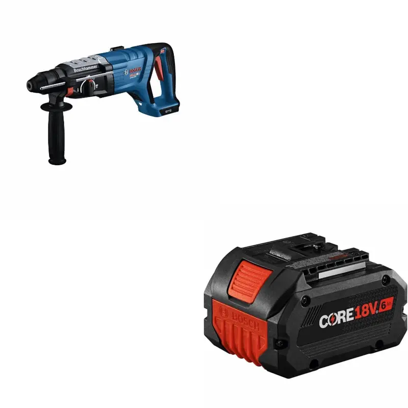 Bosch Gbh18V-28Dcn Rotary Hammer Kit With Included Gba18V60 6.0Ah Battery 1