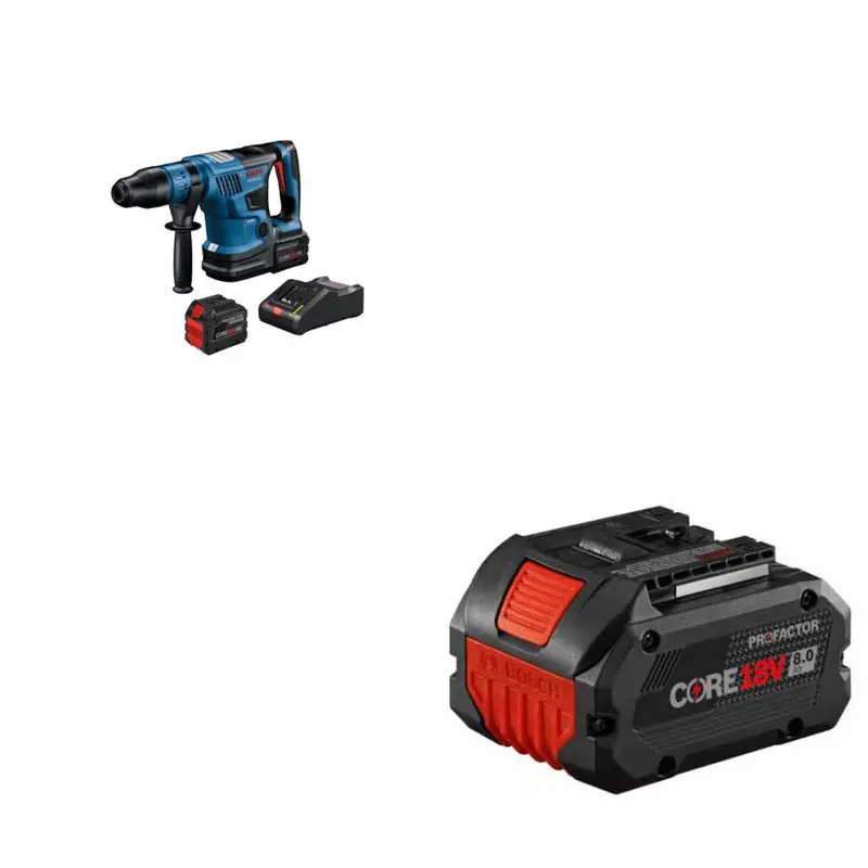Bosch Gbh18V-36Ck27 Profactor 18V Sds-Plus Rotary Hammer Bundle With Gba18V80 8.0Ah Battery Included 1