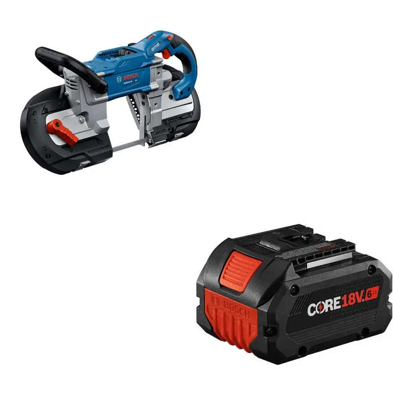 Bosch Gcb18V-5N Portable Band Saw Kit With Gba18V60 6.0Ah Battery Gift 1