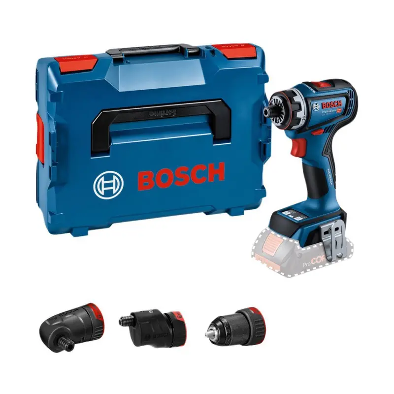 Bosch Gsr 18V-90 Fc Pro Flexiclick Drill Driver (Used Bare Tool With 3 Attachments & Case) 1