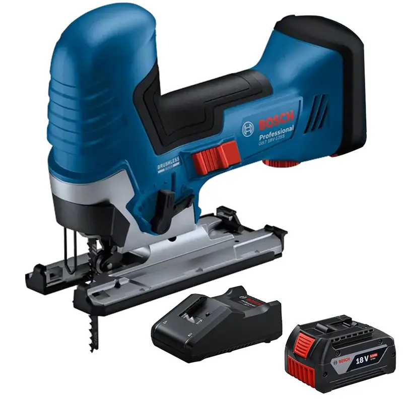 Bosch Gst 18V-125 S Brushless Jigsaw — Bundled With One 5.0Ah Battery And Charger 1