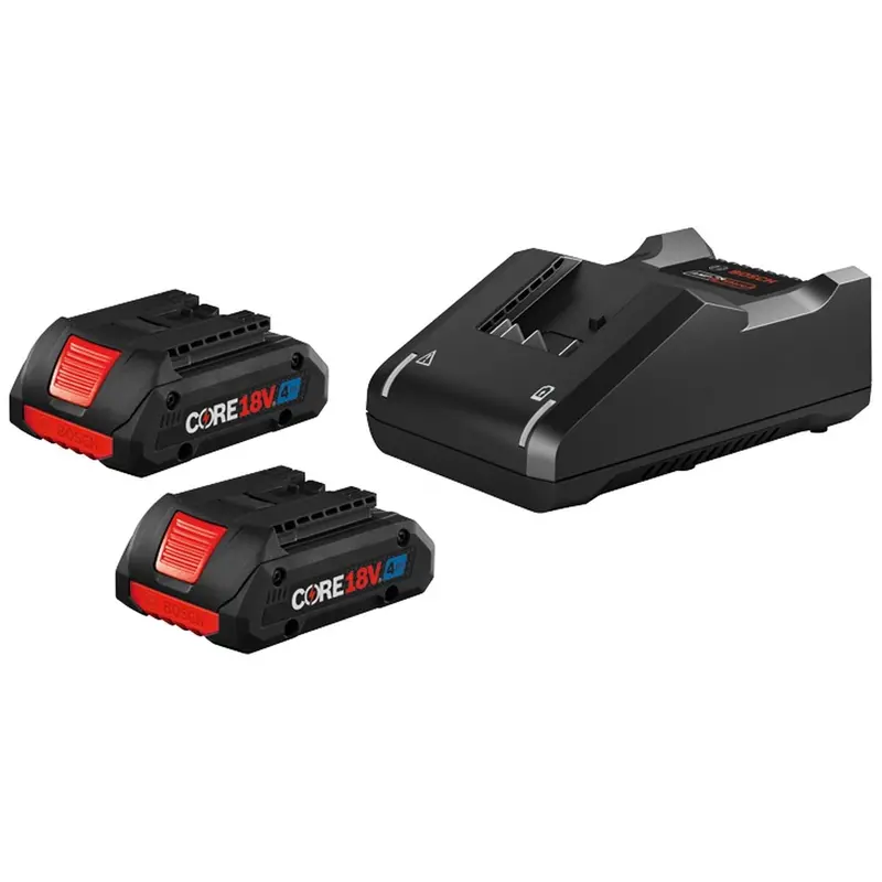 Bosch Gxs18V-11N25 Core18V Starter Kit – Includes Two 4.0Ah Batteries And Dual-Port Charger 1