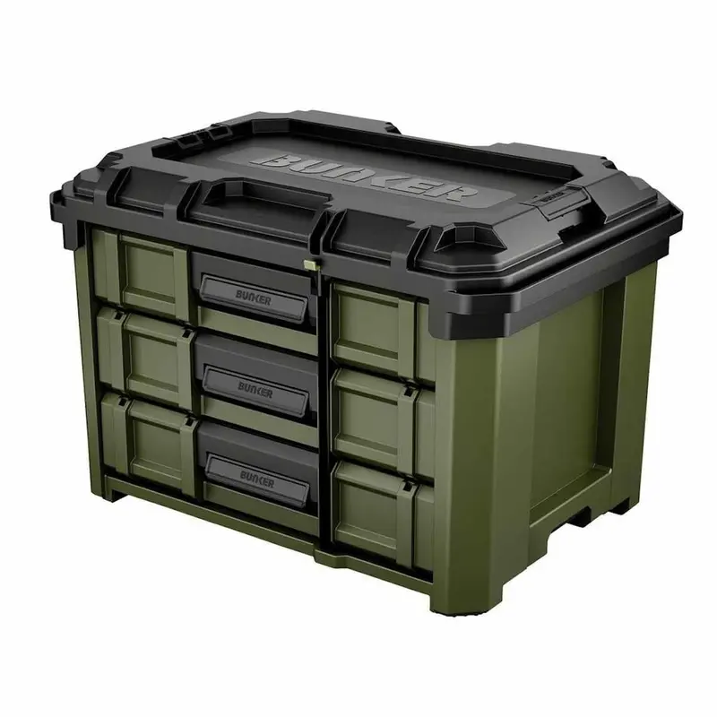 Bunker B600-3Dtb 3-Drawer Stacking Tool Box – 570 Mm Width, Heavy-Duty Steel Construction 1