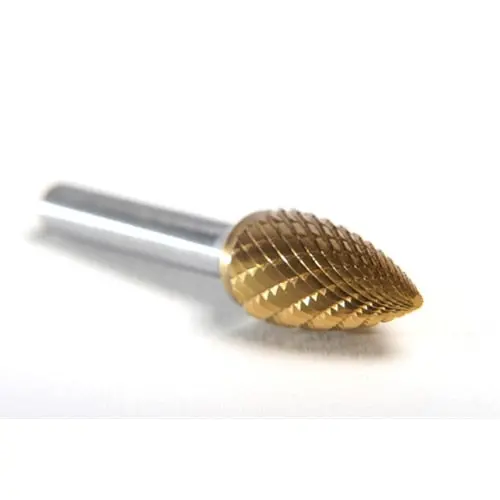 Champion Usg3 3/8" Tree-Shaped Double-Cut Carbide Bur With Pointed Tip 1