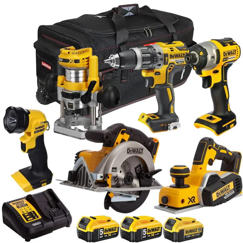 Dewalt 18V 6-Piece Power Tool Combo Kit – Includes 3 Batteries & Charger (Model T4Tkit-2873) 1