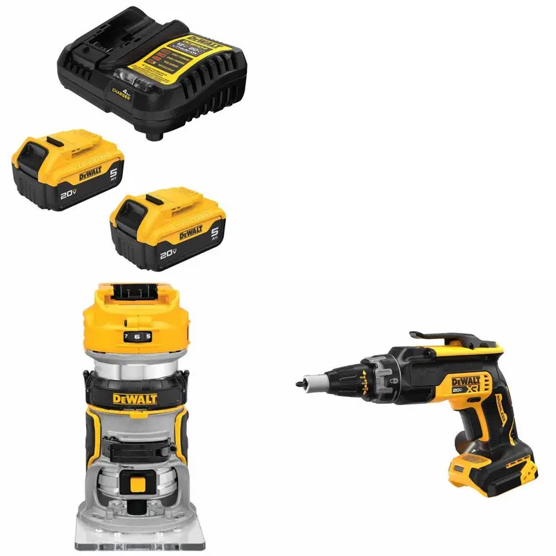 Dewalt Dcb205-2C 20V Max 5Ah Battery Kit – Free Dcw600B Router & Dcf630B Screw Gun 1