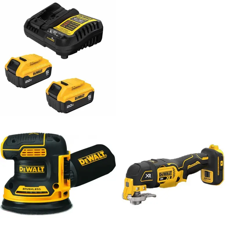 Dewalt Dcb205-2C 20V Max 5Ah Battery Kit – Includes Dcw210B Sander & Dcs356B Multi-Tool 1