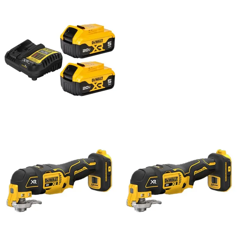 Dewalt Dcb205-2C 20V Max Xr Kit With Dual Dcs356B Multi-Tools 1