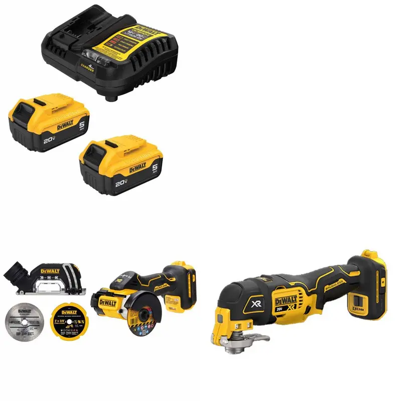 Dewalt Dcb205-2C Kit: Dcs438B Cut-Off Tool + Dcs356B Multi-Tool 1