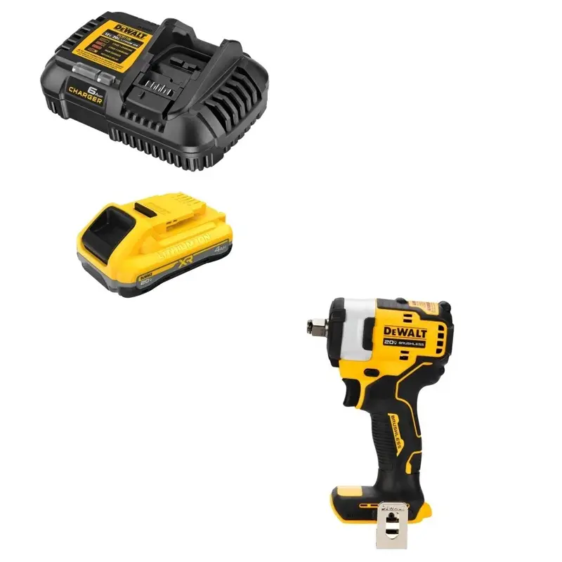 Dewalt Dcb2104C 20V Max Battery & Charger Combo With Complimentary Impact Wrench 1