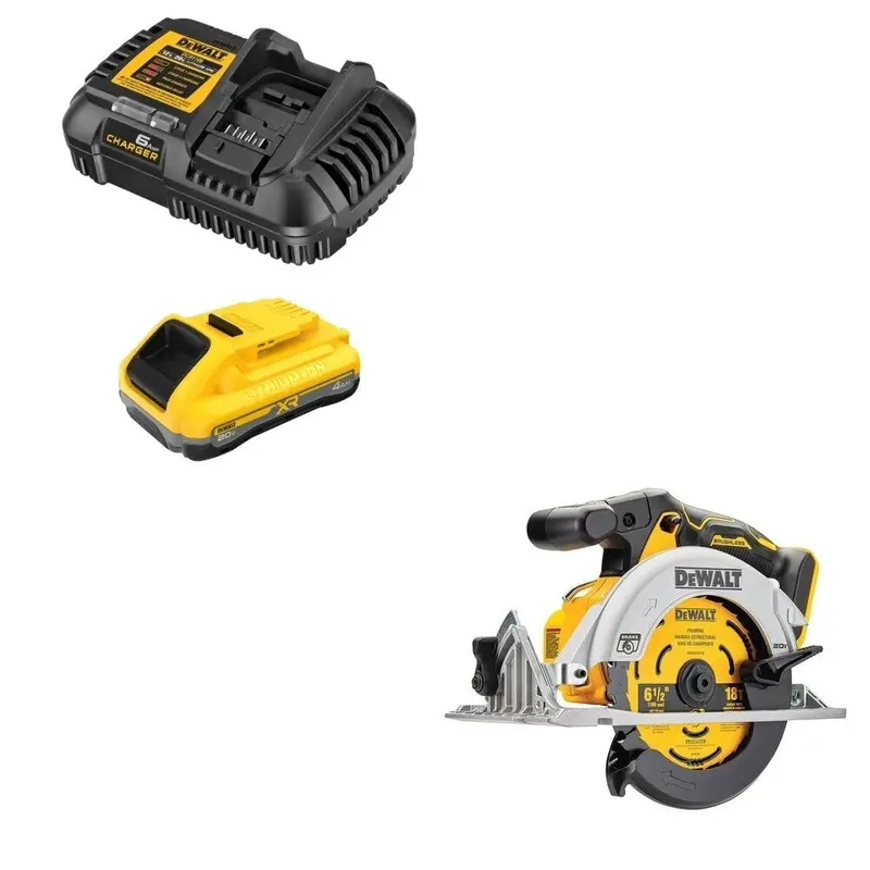 Dewalt Dcb2104C Battery And Charger Bundle With Free Dcs565B Cordless Circular Saw 1