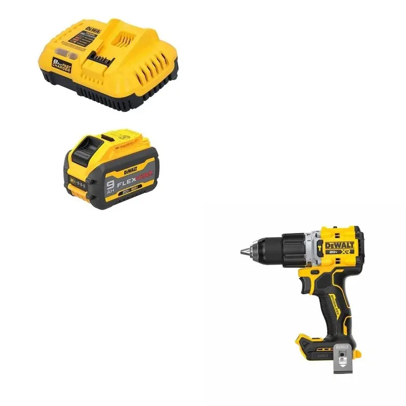 Dewalt Dcb609C 20V Max Battery And Charger Bundle With Hammer Drill 1