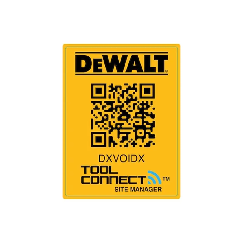 Dewalt Dce051 Impact-Resistant Qr Sticker Pack – 100 Large Labels 1