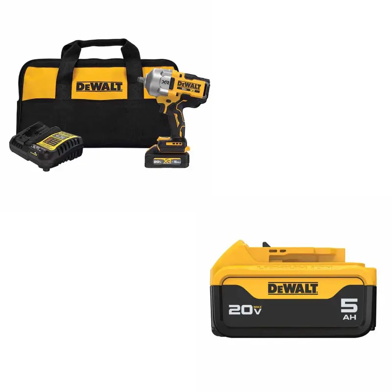 Dewalt Dcf961Gh1 20V Max Compact Impact Wrench Kit With Complimentary Dcb205 Battery 1