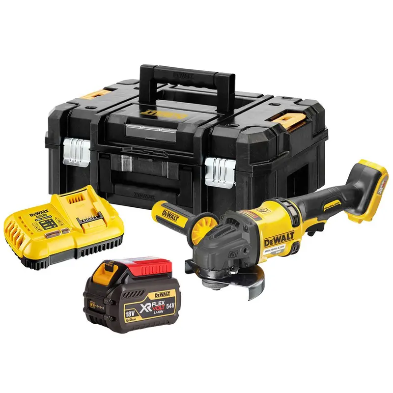 Dewalt Dcg418Nt 54V Xr Flexvolt Brushless Angle Grinder – 6.0Ah Battery & Charger 1