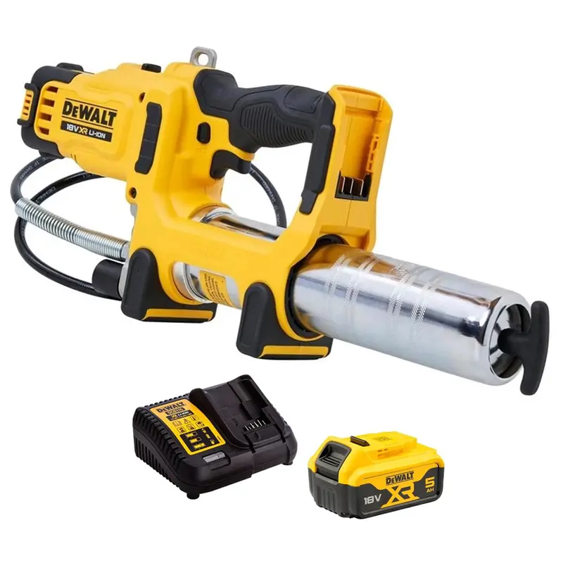 Dewalt Dcgg581N-Xj 18V Xr Grease Gun – 5.0Ah Battery & Charger Package 1