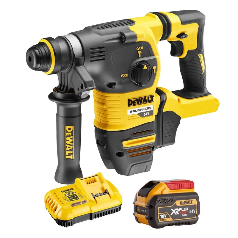 Dewalt Dch333N 54V Xr Flexvolt Sds Plus Hammer Drill – Bundled With One 9.0Ah Battery & Charger 1