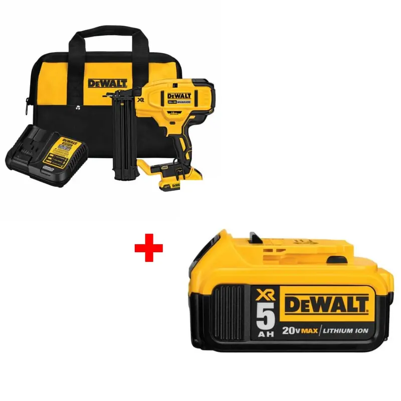 Dewalt Dcn680D1 20V Max Xr 18-Gauge Brad Nailer Kit With Complimentary Dcb205 Battery Pack 1
