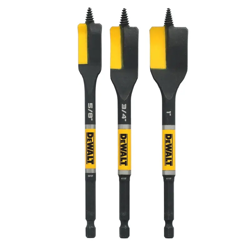 Dewalt Dwawdns3Pc Nail-Embedded Wood Spade Bit Set – Elite Series, 3-Piece Fast-Drill Kit 1