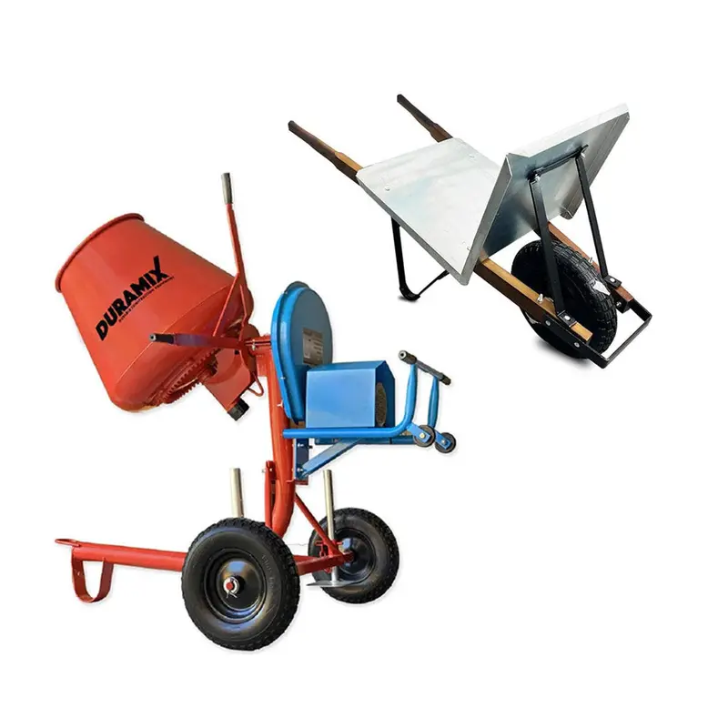 Duramix Dmbm35 100L Electric Cement Mixer + Dmftbw Bricklayer’S Wheelbarrow 1