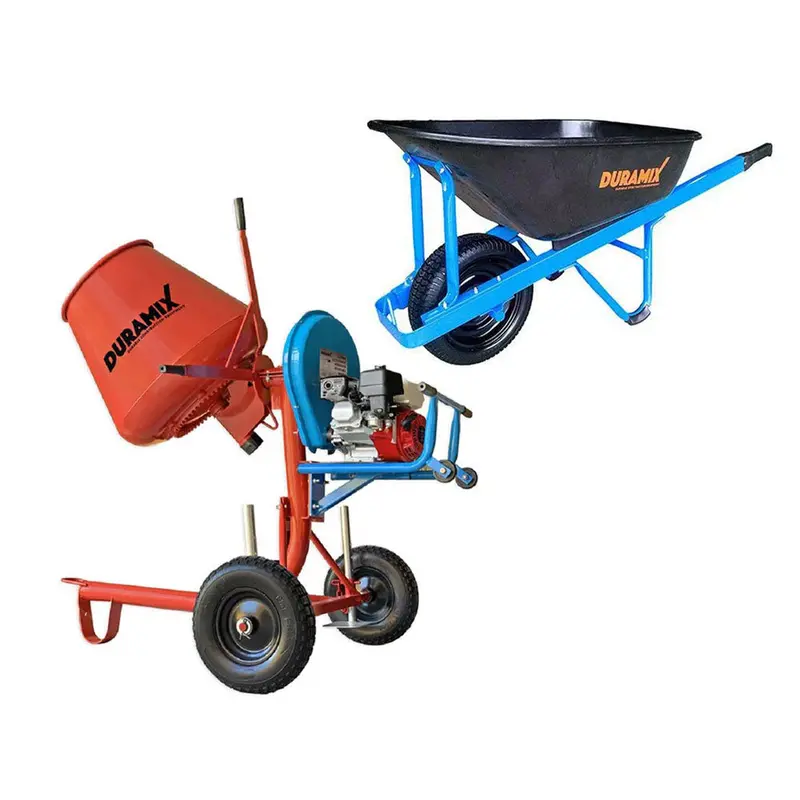 Duramix Dmbm35Honda 100L Honda-Powered Cement Mixer + Dmcpt100Ff Poly Wheelbarrow 1