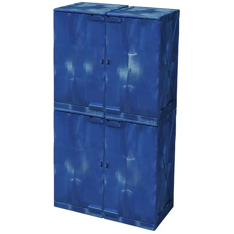 Eagle M48Cra Corrosive Storage Cabinet – 48-Gallon Polyethylene Acid-Resistant Unit With 8 Shelves, Blue 1
