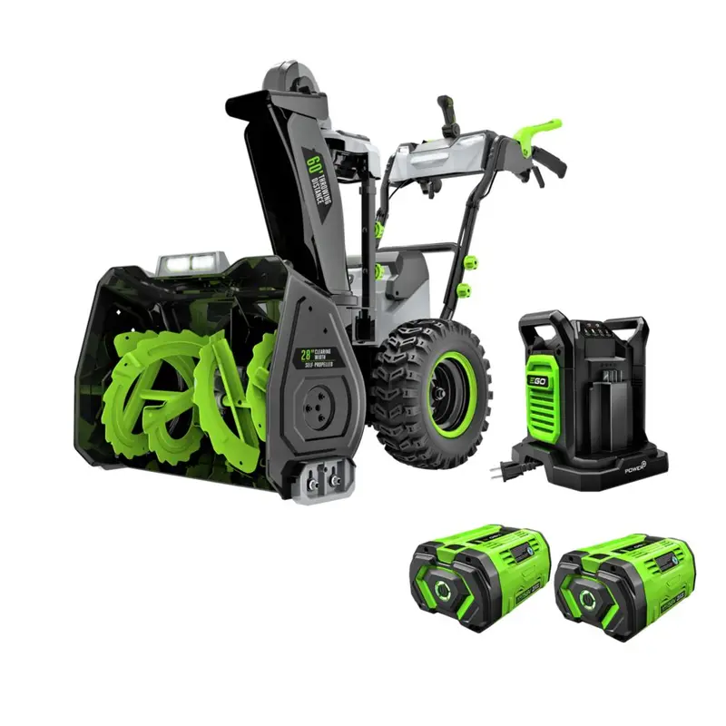 Ego Snt2807 28-Inch Two-Stage Cordless Snow Blower Kit – Dual 12.0Ah Batteries + 560W Dual-Port Charger 1