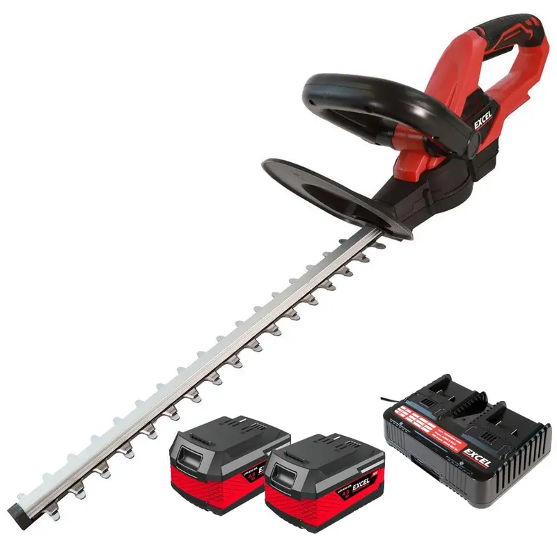 Excel 18V 410Mm Hedge Trimmer – Dual 4.0Ah Batteries & Dual-Port Fast Charger 1