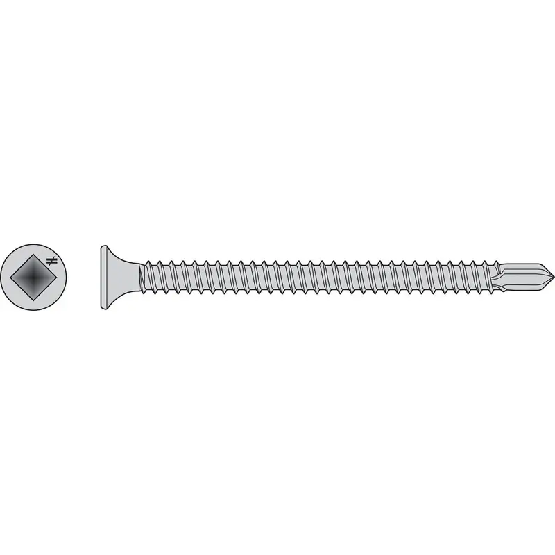 F10T350Bdb Self-Drilling Bugle-Head Screw – #10 X 3-1/2", Type 410 Stainless (1000-Pack) 1