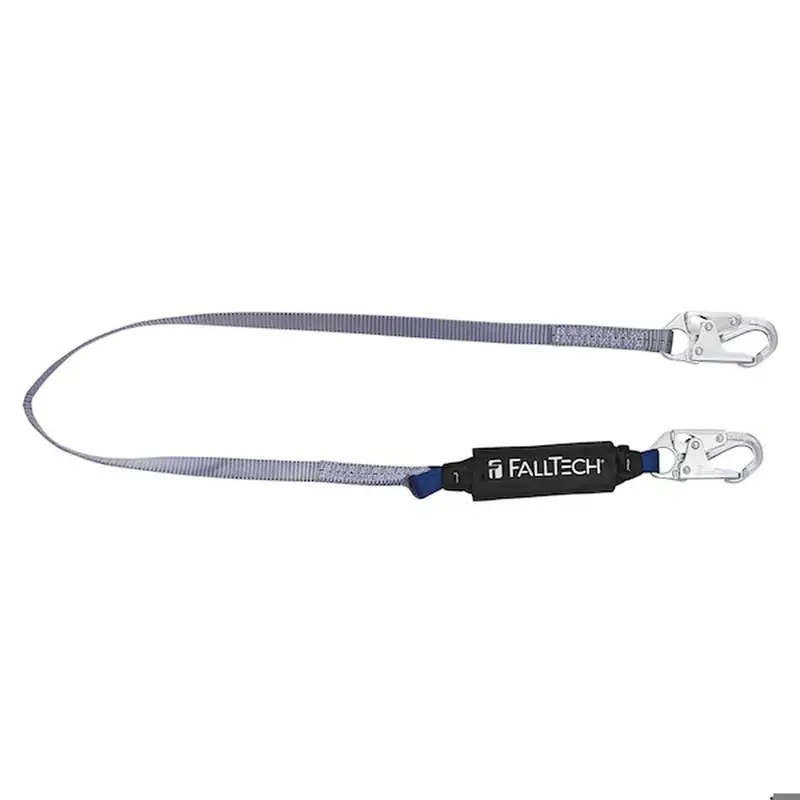 Falltech 8256 Viewpack 6-Foot Single-Leg Energy-Absorbing Lanyard With Steel Snap Hooks 1
