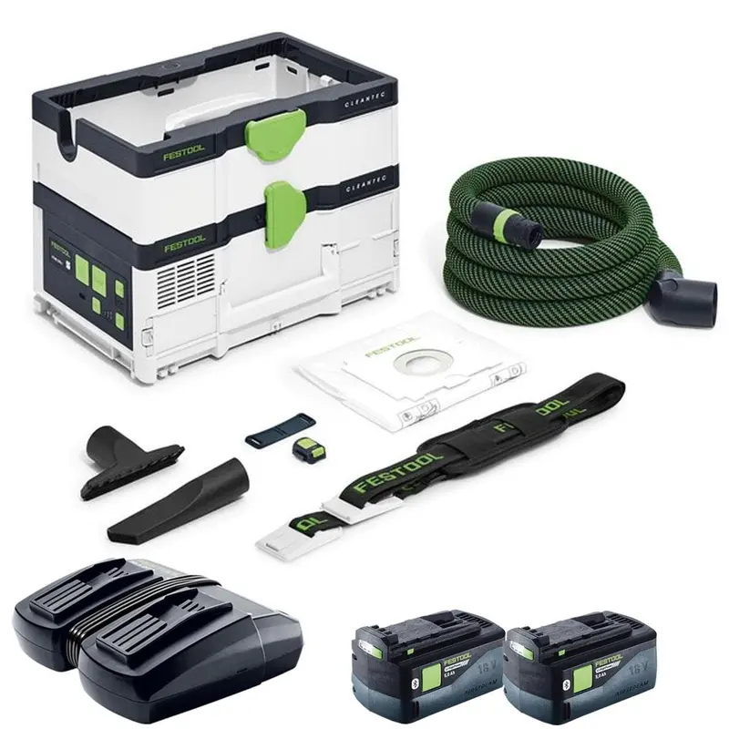 Festool Cleantec Ctmc Sys I-Basic 36V M-Class Mobile Dust Extractor (576933) – Includes Two 5.0Ah Batteries And Charger 1