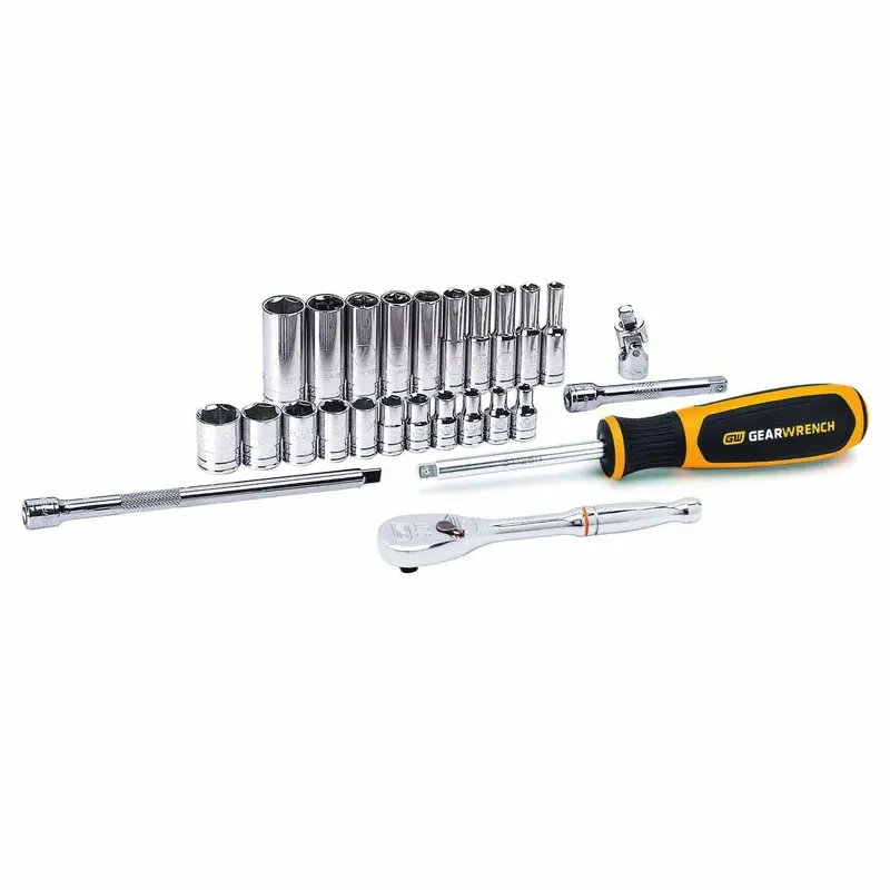 Gearwrench 1/4" Drive 26-Piece Standard Sae Mechanics Socket Set (Model 80312Dd) 1
