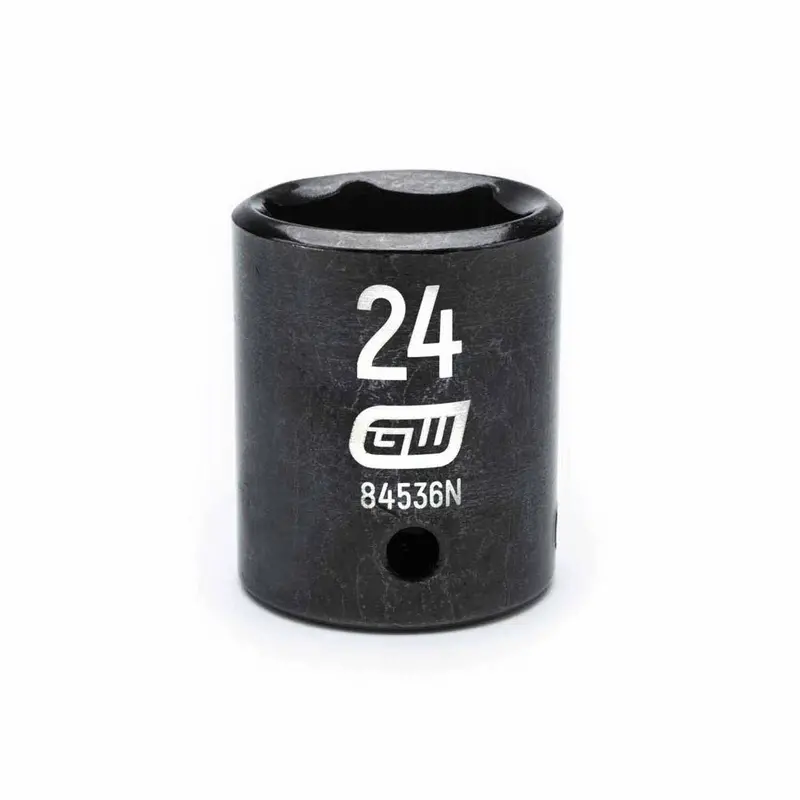 Gearwrench 24Mm Standard Impact Socket — 1/2" Drive, Precision 6-Point Metric 1