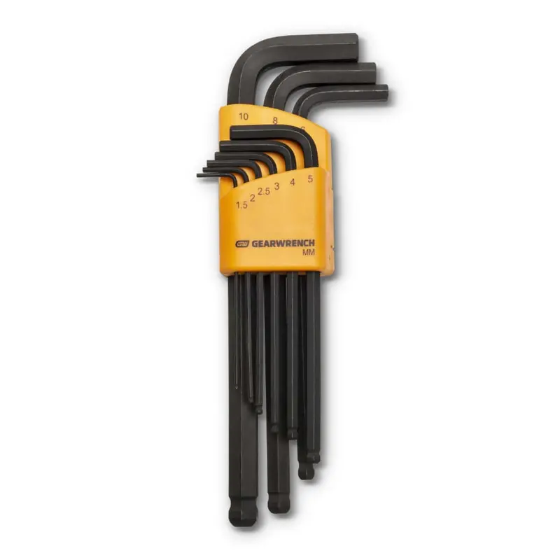Gearwrench 83521 9-Piece Metric Ball-End Long-Arm Hex Key Set 1