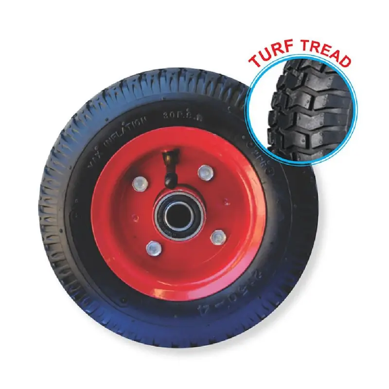 Grip 52100 Pneumatic Offset Wheel – 200 Mm Rubber Tread, Steel Core 1