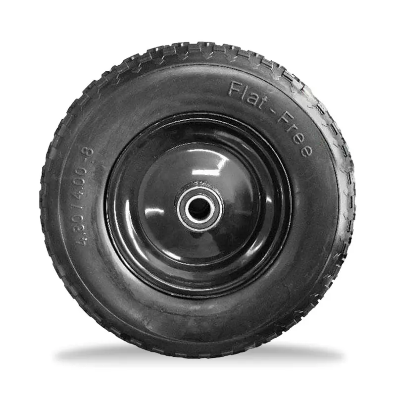 Grip 52120 400Mm Flat-Free Rubber Wheel With Steel Rim – 180Kg Load Rating 1